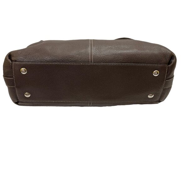 Coach Penelope Brown Ruffle Top Leather Shoulder Bag K1069-F14682 - Picture 8 of 16